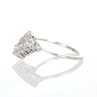 Anillo oro blanco 18k con diamantes
