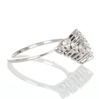 Anillo oro blanco 18k con diamantes