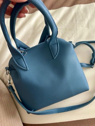 Borsa vintage blu a mano/tracolla