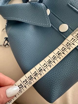 Borsa vintage blu a mano/tracolla