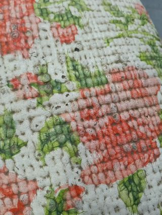 Taburete Retro Vintage Rosas 60s-70s