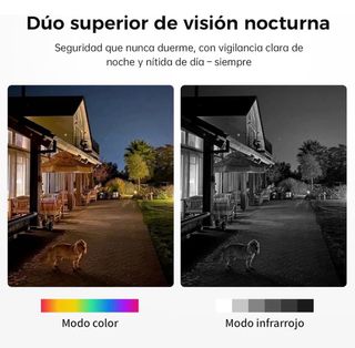 WOOX Cámara Vigilancia Exterior Solar con Luz