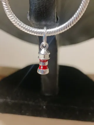 Nueva,Pulsera Plata Ley 925 con 2 Charms