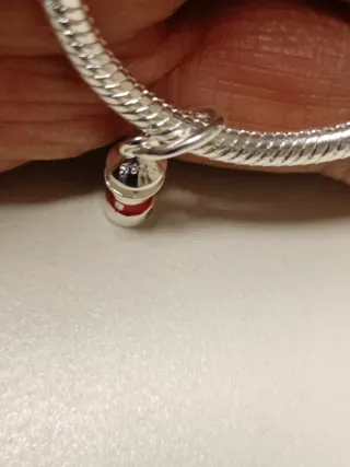 Nueva,Pulsera Plata Ley 925 con 2 Charms