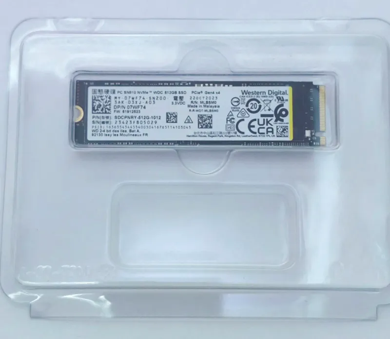 SSD M.2 Western Digital PC SN810 512GB NVMe afbeelding 3