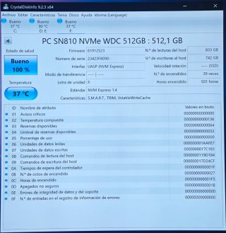 SSD M.2 Western Digital PC SN810 512GB NVMe