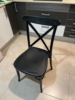 Sillas de restaurante negras