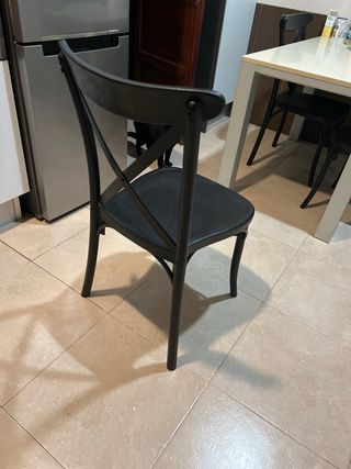 Sillas de restaurante negras