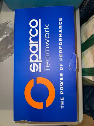 Botas de seguridad Sparco negras y azules