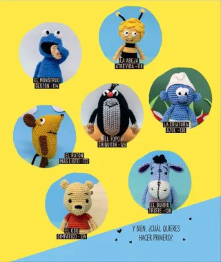 Amigurumi. Los personajes favoritos de los niño...