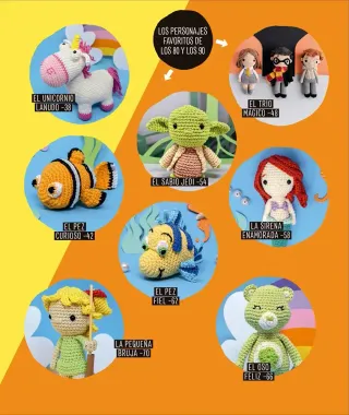 Amigurumi. Los personajes favoritos de los niño...