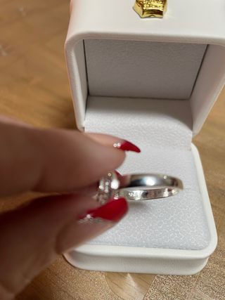 Anillo plata diseño entrelazado talla 7