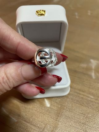 Anillo plata diseño entrelazado talla 7