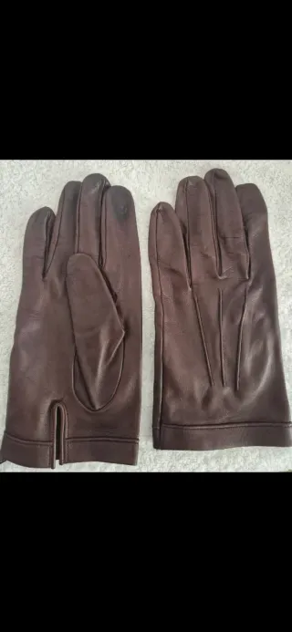 Guantes hombre de piel marrón Soloio NUEVOS