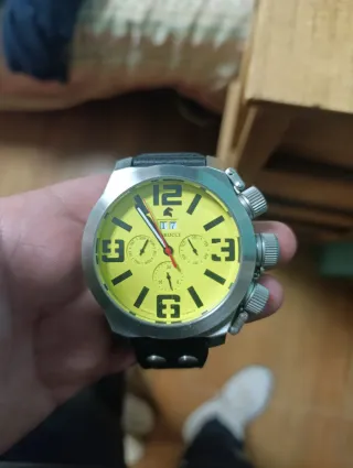 Reloj Carucci Hombre Amarillo y Plateado