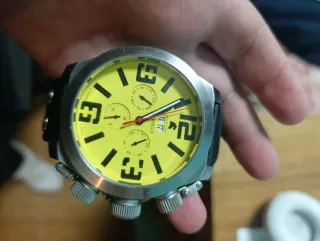 Reloj Carucci Hombre Amarillo y Plateado