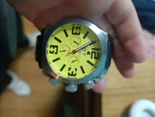 Reloj Carucci Hombre Amarillo y Plateado