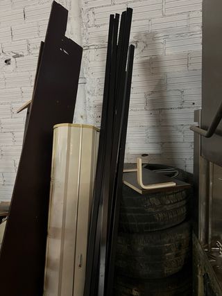 Cortina de Aire Beige/Blanco