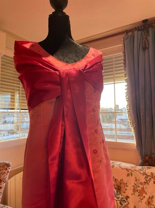 Vestido fiesta sirena rosa