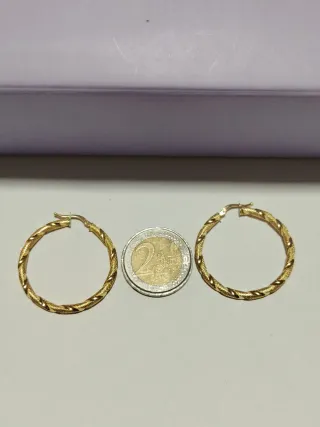 Aros retorcidos oro 18k