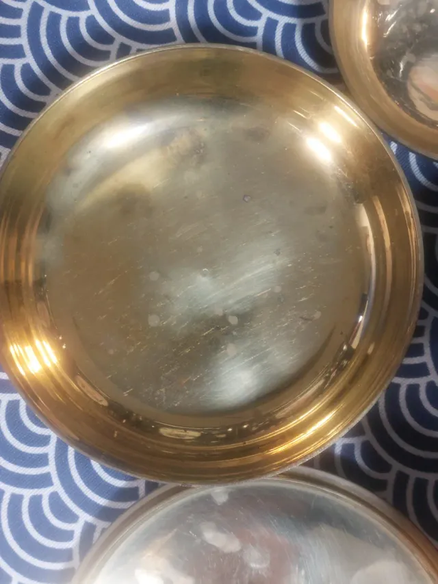 Conjunto japonés cloisoné latón antiguo