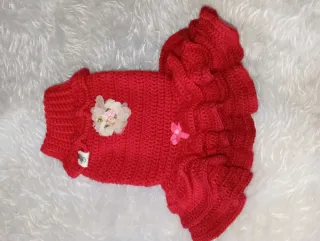 Ropa para Perro/Gato Roja con Volantes