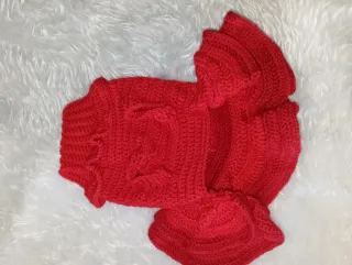 Ropa para Perro/Gato Roja con Volantes