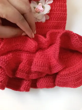 Ropa para Perro/Gato Roja con Volantes