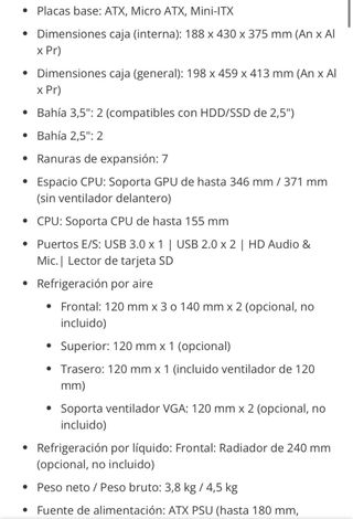 Torre PC Aerocool Cylon Blanca