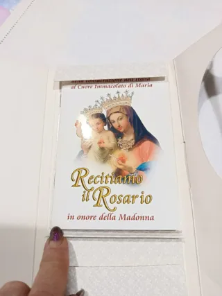 Set Rosario Cuore Immacolato in ematite + Libretto