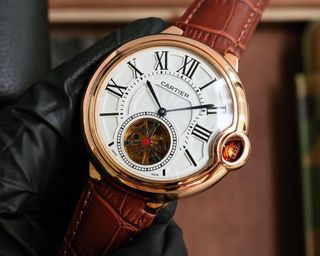 Reloj Cartier Oro Rosa y Marrón