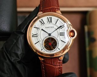 Reloj Cartier Oro Rosa y Marrón