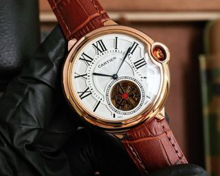 Reloj Cartier Oro Rosa y Marrón