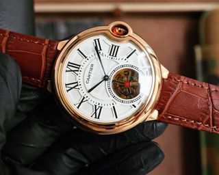 Reloj Cartier Oro Rosa y Marrón