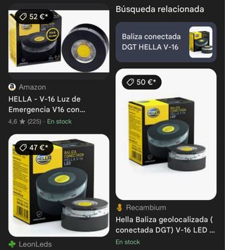 Luz emergencia Baliza Conectada HELLA V-16 LED DGT