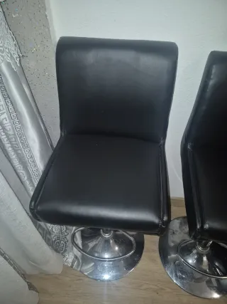 Juego de 2 Sillas de Cocina Negras