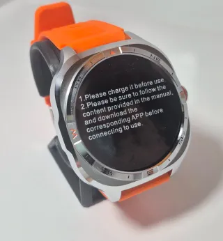 Reloj Inteligente Naranja y Plateado