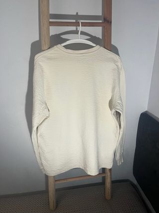 Sudadera Zara Oversize Hombre Beige Talla S