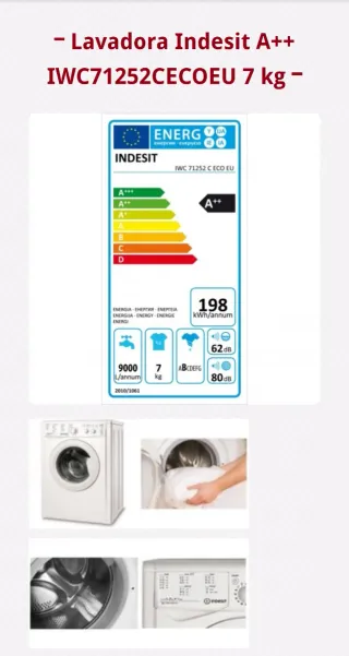 Lavadora Indesit A++