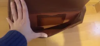 Maletín médico. 100% piel vacuno, marrón. NUEVO