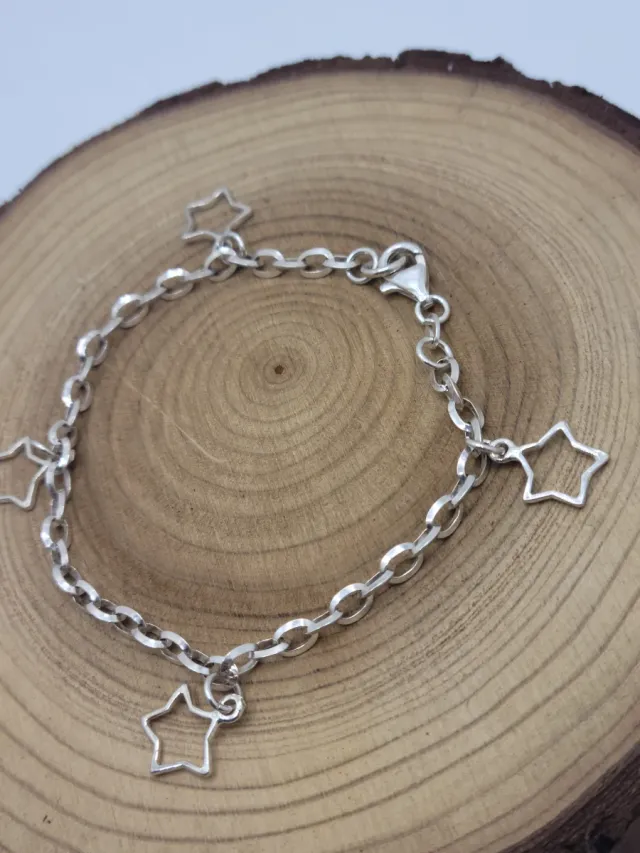Pulsera Plata 925 con Estrellas