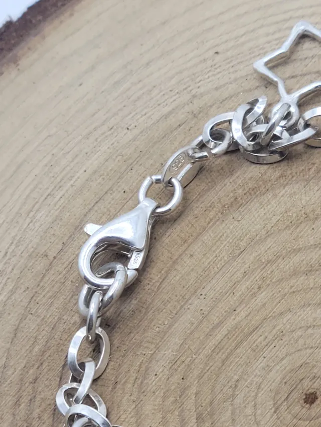 Pulsera Plata 925 con Estrellas