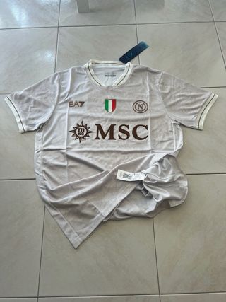 Camisa Napoli com patches scudetto