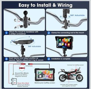 Pantalla 7 CarPlay Android Auto Moto NUEVO