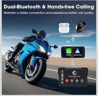 Pantalla 7 CarPlay Android Auto Moto NUEVO