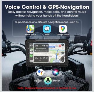 Pantalla 7 CarPlay Android Auto Moto NUEVO