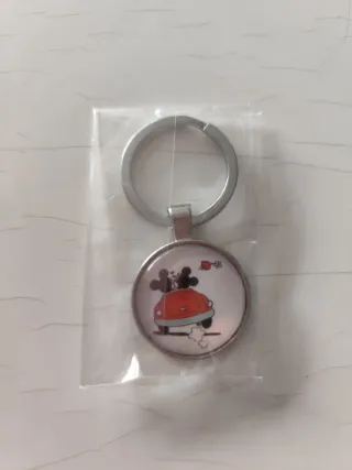 Llavero Mickey y Minnie en Coche