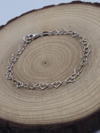 Pulsera Corazón Plata de Ley