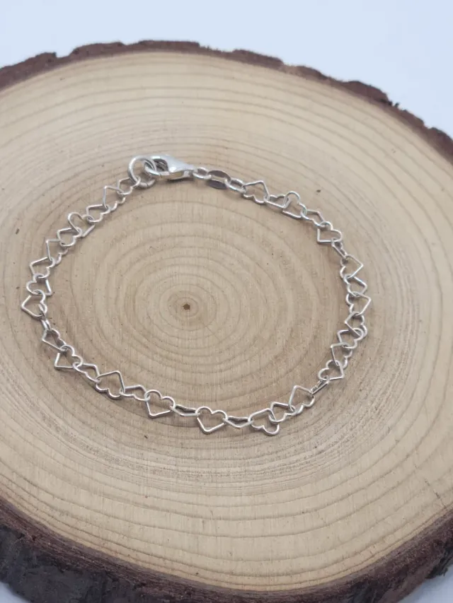 Pulsera Corazón Plata de Ley