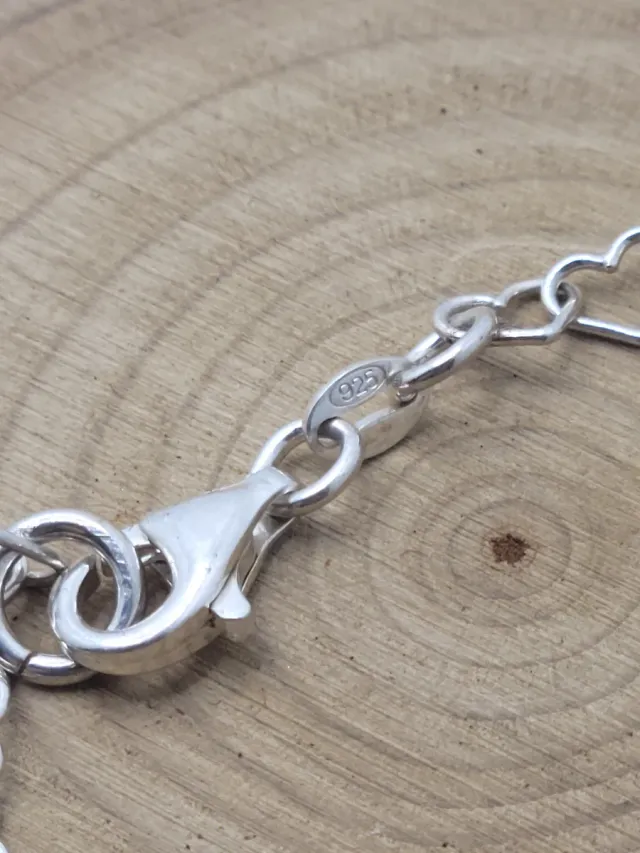Pulsera Corazón Plata de Ley
